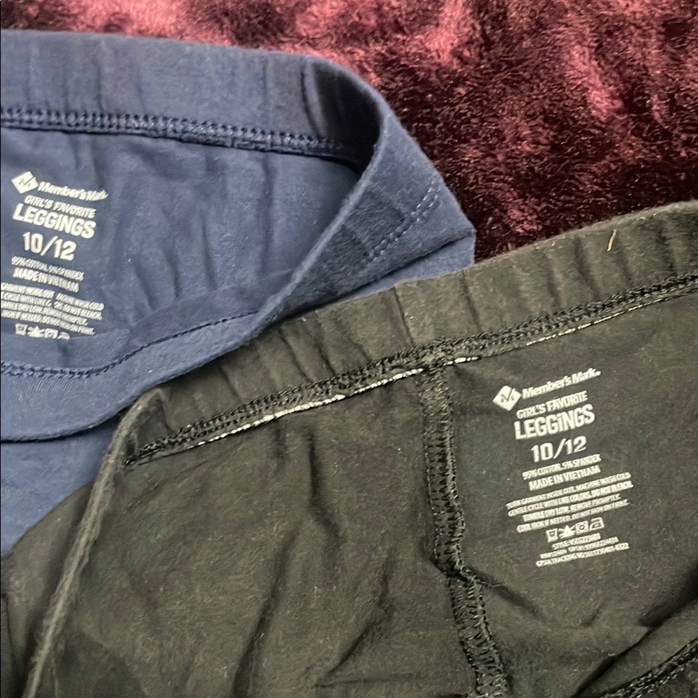 Member's Mark Girls' Leggings Set - Black and Blue
